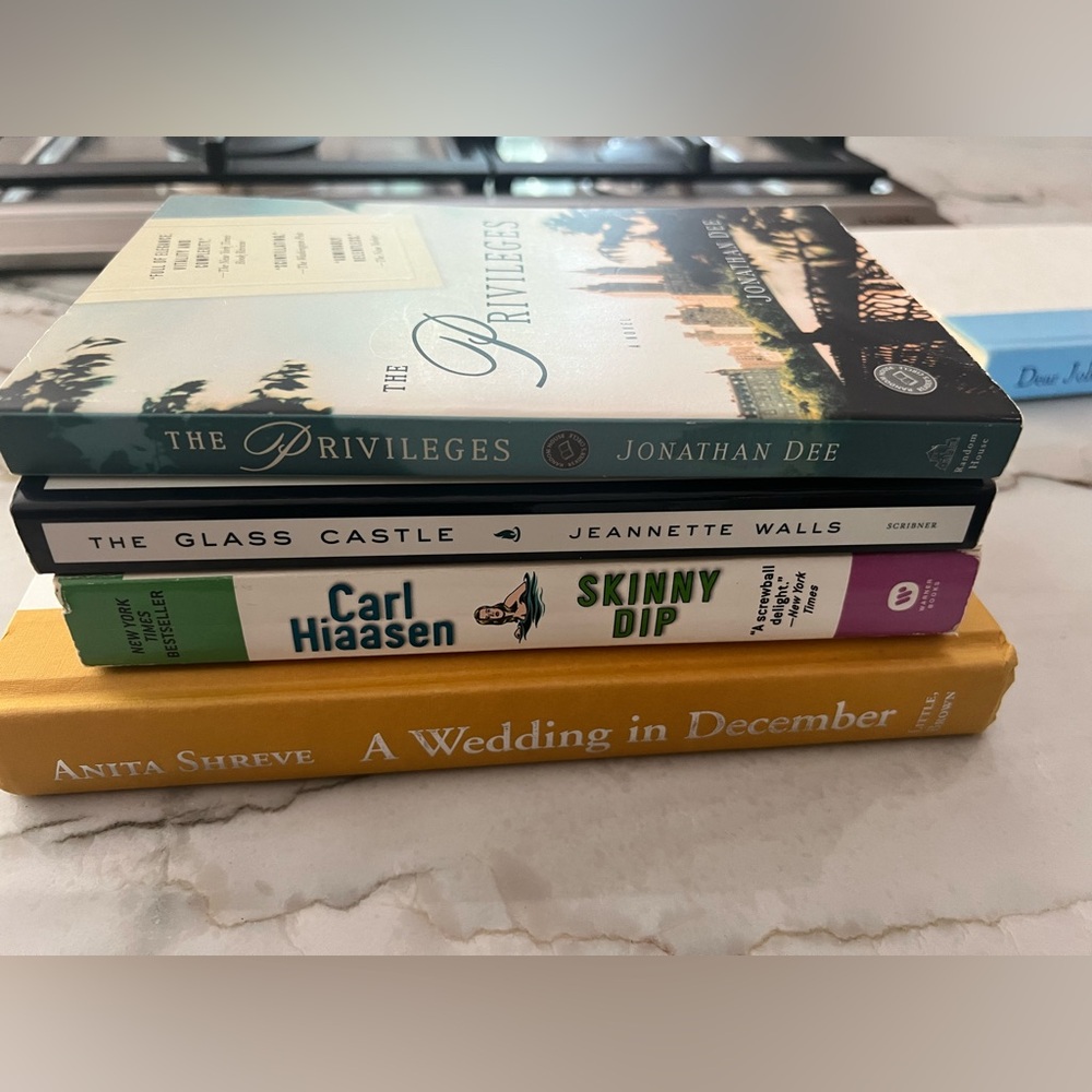 The glass castle, Skinny Dip, The privileges , A wedding in December book bundle